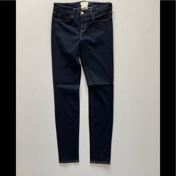 L'AGENCE Brigitte Mid-Rise Skinny Jean Dark Midnight Wash - Picture 2 of 8